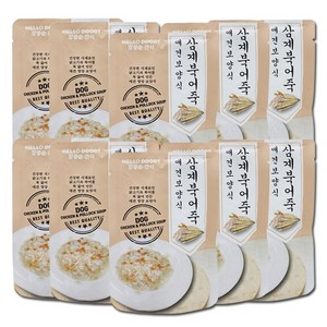 참좋은간식 애견보양식 삼계북어죽, 혼합맛(삼계/북어), 80g, 10개