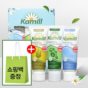 카밀 미니 핸드크림 30ml 3개 세트 (클래식1개 인텐시브1개 센시티브1개) + 쇼핑백 1매 (선물세트구성), 1개, 90ml