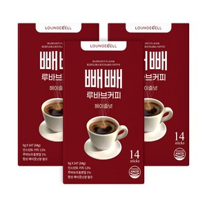 빼빼 루바브 커피 헤이즐넛향 14포 3박스, 6g, 14개입, 3개