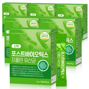 클린케어 포스트바이오틱스 프롤린유산균, 60g, 6개