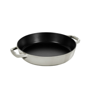 스타우브 STAUB 더블 핸들 프라이팬 26cm 화이트 트러플 무쇠 주물 밥솥