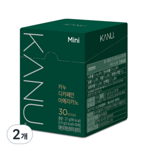 카누 미니 디카페인 아메리카노 스틱 원두커피믹스, 900mg, 30개입, 2개