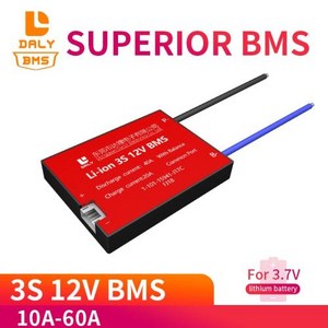 오토바이배터리충전 12V BMS 3S 40A 회로 기판 리튬 이온 10A 15A 20A 30A 50A 60A 111V 126V 18650 배터리 팩 밸런스 버전 포함, 10 50A Separate Port, 1개