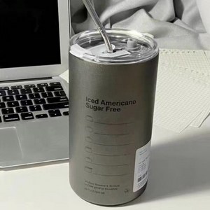 보냉컵 더블진공 스텐텀블러 쿨컵 휴대용얼음컵 미국식 커피잔 자동차잔 600ml, 다크그레이