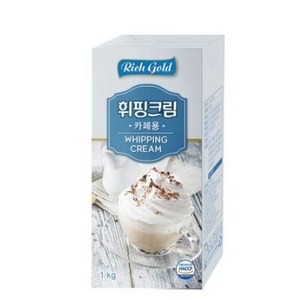 동서 리치골드 식물성 휘핑크림 1L 휘핑 토핑 식물성 카페용 [아이스박스 무료포장], 4개