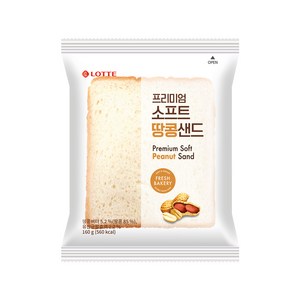 [빵공장 직송] 롯데베이커리 프리미엄 소프트 땅콩샌드(160g) 10봉, 160g, 10개