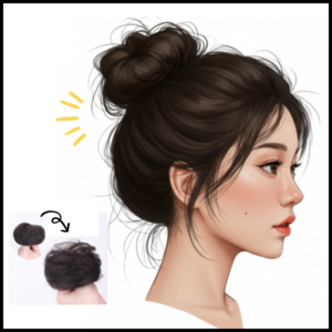 [정품] 핵폭신 볼륨 똥머리 올림머리 NEW신상, 1개, 네츄럴브라운