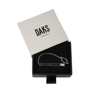 [백화점 정품] 닥스 백금도금 스퀘어 사금석 넥타이핀 + 선물포장 DKF1ACTP119