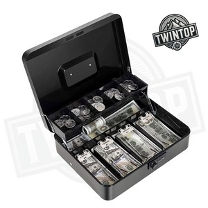 트윈탑 카운터금고 캐쉬박스 오픈형금고 돈통 CASH BOX, 캐쉬박스 블랙