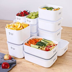 나카야 사각 냉장고정리 진공 밀폐용기 전자레인지용기 반찬통 세트, 1개
