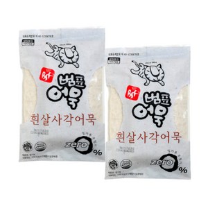 범표어묵 밀가루없는 프리미엄 흰살사각어묵, 500g, 2개