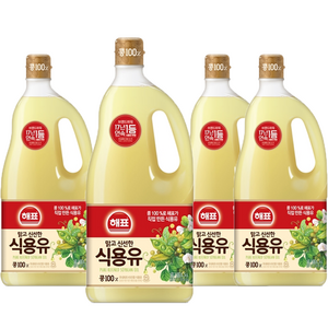 해표 식용유, 1.5L, 4개