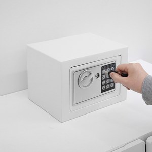 스토리빙 가정용 비밀번호 디지털 미니 금고, 화이트