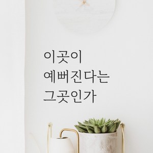 어썸투데이 레터링 스티커 - 이곳이 예뻐진다는 그곳인가, LM-059, L, 검정