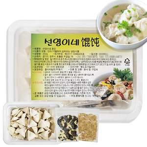 홍홍 중국식품 중국 훈둔 완탕 물만두 중국만두, 350g, 1개