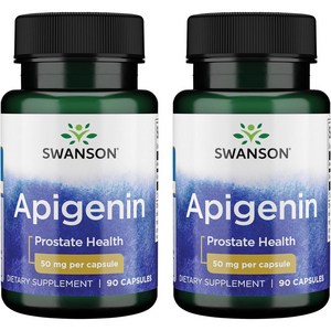 스완슨 아피제닌 90정 2병 Swanson Apigenin Prostate Health Supplements Nerve 50 mg 90 Capsules (2 Pack), 2개