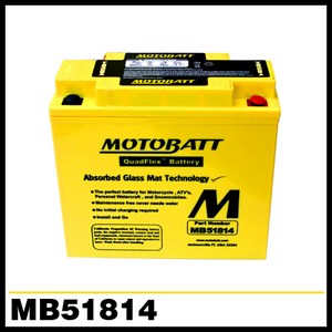 BMW기종 [MB51814 - 12V20AH][MOTOBATT] 모토뱃 모토배터리 AGM배터리 [BMW]RS1100/1150-GS R RS RT K1200 LT/RS 외, 1개