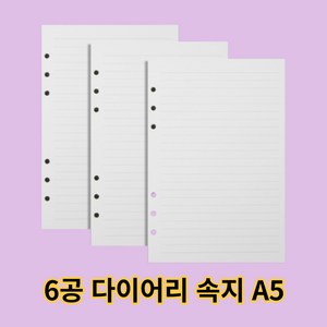 6공다이어리속지 라인 그리드 2종 택1 A5 다이어리 속지 리필 135매