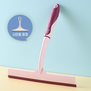 제이엠리빙 욕실 스퀴지 물기 제거기 물기제거 스퀴즈 화장실 밀대 유리 차 버스 싱크대 핸드 브러쉬 길이조절 닦이 청소도구 창 전용, 핑크,아이보리, 1개