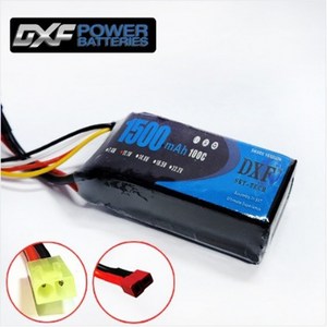 DXF 배터리 소프트 리튬11.1v 1500mah 100c(3S) (딘스잭) 에어소프트타잎, 1개