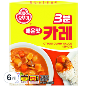 오뚜기 3분 카레 매운맛, 200g, 36개