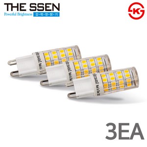 더쎈 LED 할로겐 G9 전구 2.6W 핀타입 꼬마전구 세트, 주백색, 3개