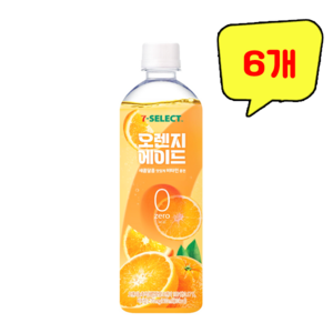 오렌지 에이드 제로, 6개, 500ml