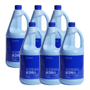 에코후레쉬 대용량 락스, 2L, 6개