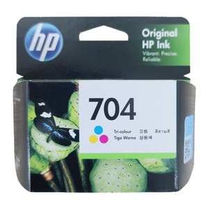 HP 704 잉크 HP2010 HP2060 K010A K110A, 컬러(CN693AA), 1개