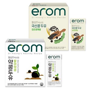 이롬 황성주 박사의 국산콩두유 검은콩깨쌀 / 발아약콩 (총2box), 32개, 190ml