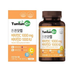 튼튼닷컴 비타민C 1000mg 비타민D 1000IU [6개월분], 1개, 216g