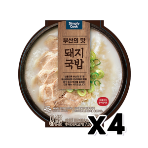 심플리쿡 부산의맛 돼지국밥 간편즉석조리 570g x 4개