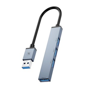 Toocki 4포트 USB3.0 맥북 멀티포트 허브 TQ-HUB05, 1개, 푸른 색, 1개