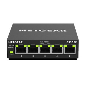 [NETGEAR] 넷기어 GS305E [스마트스위칭/5포트/1Gbps/용량10Gbps/Vlan/데스크탑형]