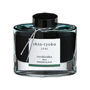 파이롯트 이로시주쿠 만년필 잉크 50ml, shin-yoku 신료쿠 심록