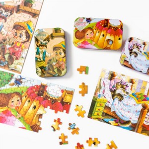 틴케이스 어린이 동화 퍼즐 60pcs 6종 / 어린이 DIY, 동화-빨간망토, 1개