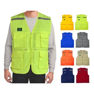 04vest 천(사계절) 안전조끼 형광연두, XL(100)_형광연두, 1개, 그린