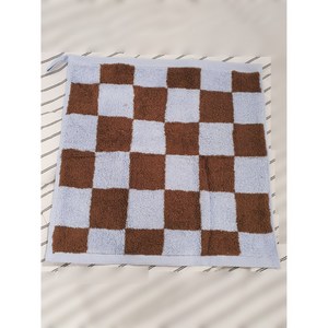 [모던하우스] 빅 체커보드 핸드타월 BROWN 34X34cm 65g (BG0124074), 1개, 사진참조