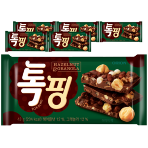 오리온 톡핑 헤이즐넛&그래놀라, 43g, 30개