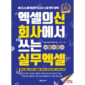 엑셀의신 회사에서 쓰는 실무엑셀:비즈니스에 필요한 보고서 스킬 완전 정복! 846p 실무 바이블, 황금부엉이