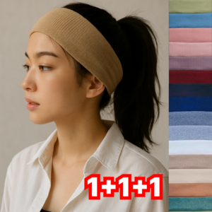 퀄리바이 [1+1+1세트] 여성 넓은 면 헤어밴드