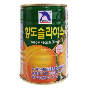 펭귄 황도슬라이스 400g 24개 1박스