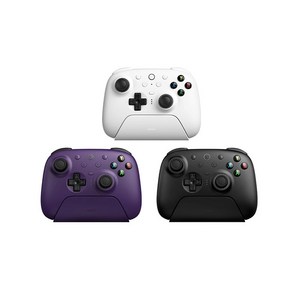 [CTK]<신상> 8bitdo 팔비또 오리온 얼티메이트2 무선 게임패드 컨트롤러 PC판 2세대 8Speed TMR트리거 RGB 충전패드포함, 퍼플, 본품