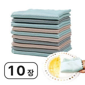 [3초흡수] 주리아토 행주 빨아쓰는 다용도 위생 주방행주, 10개