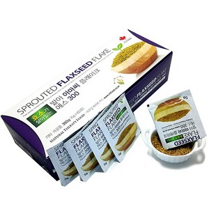 국내발아 아마씨 플래이크 에스 300 (60포), 300g, 1박스