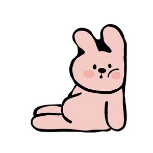 할인바이할인 간편세척 꾸깃애니멀 규조토 발매트 (60x60), 꾸깃토끼, 1개