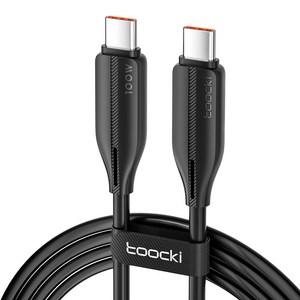 Toocki 툭키 CtoC 60w 초고속 충전 케이블, 5개, 블랙, 0.25m