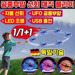 [독일기술] 플라잉 스피너 부메랑 볼 공중부양 장난감 UFO 매직 선회 완구 핸드 작동 회전 LED 장난감 스트레스 크리스마스 선물 어린이 드론, 1개, 블루