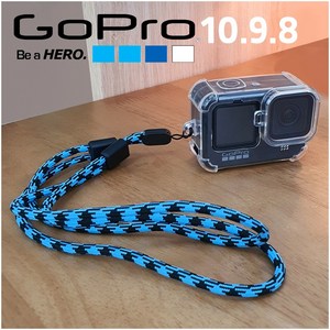 호환 고프로 GOPRO 8 9 10 TPU 실리콘 투명 렌즈 풀 케이스 커버 목걸이 손목 스트랩, 1개