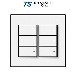 태성전기 틸인스 블랙화이트 중6구 스위치, 1개